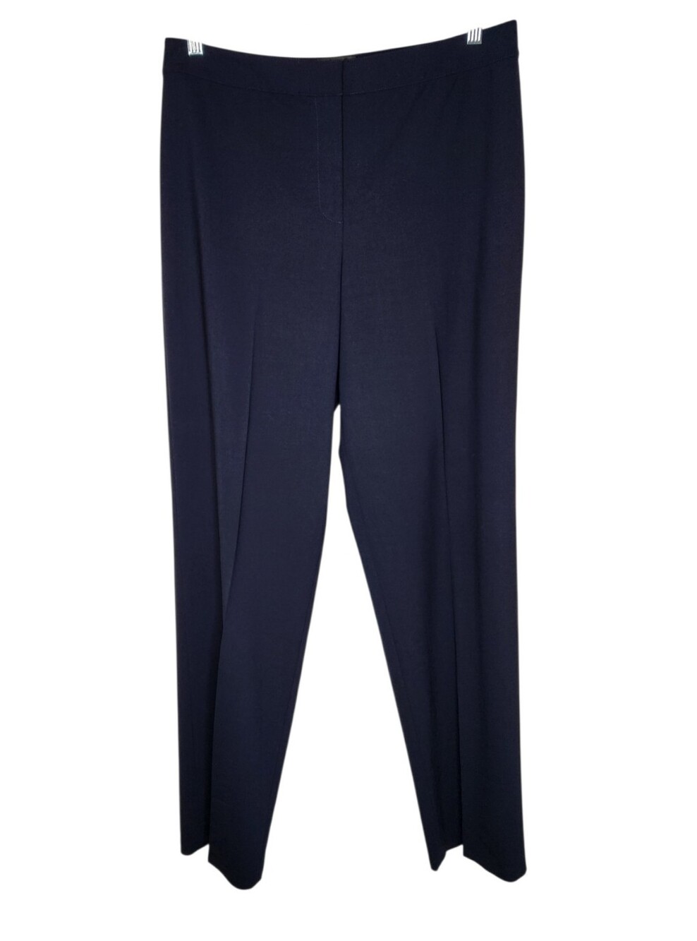 St John Caviar Diana Navy Straight Leg Pants Size 10